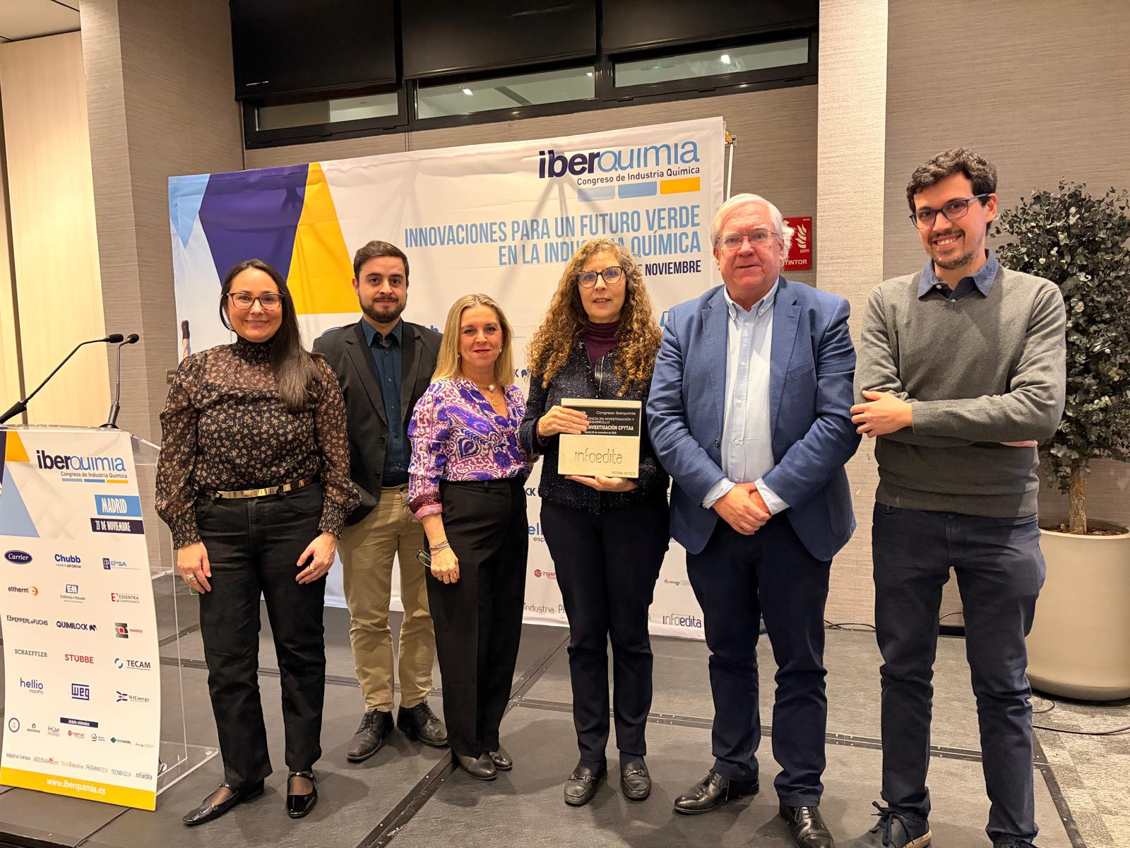 CPyTaA recibe el Premio "Excelencia en Investigación y Desarrollo" de Iberquimia